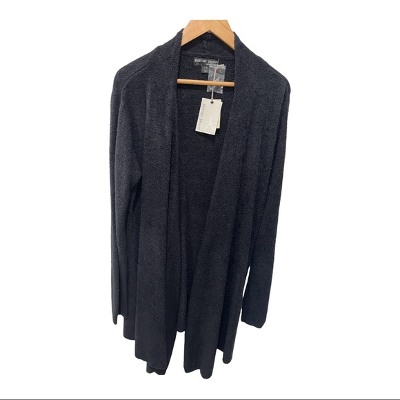 BAREFOOT DREAMS COZY CHIC LITE BLACK CALYPSO BEACHLUXE CARDIGAN SZ L/XL